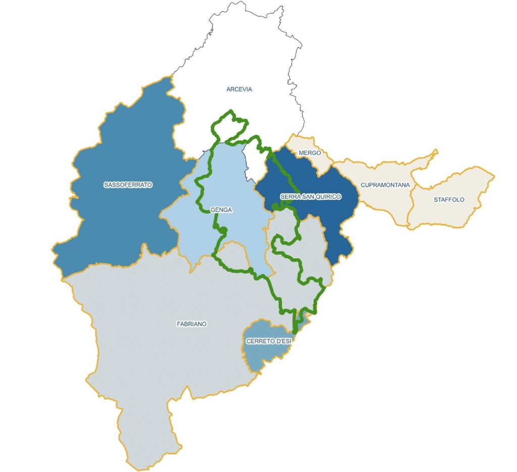 Mappa Unione Montana Esino Frasassi